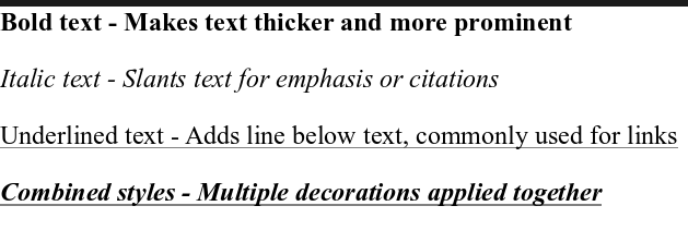 Font styles in Flumi