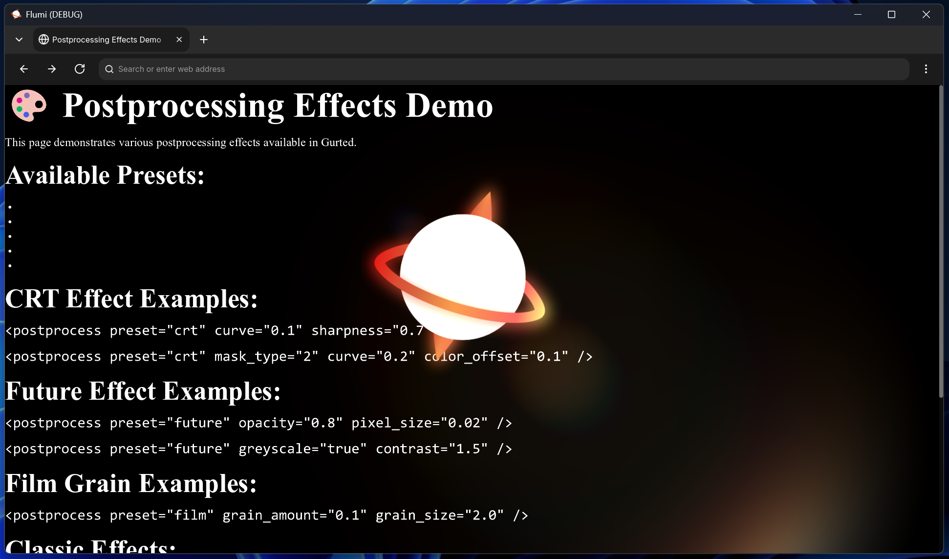 Lensflare effect