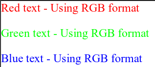 RGB colors in Flumi